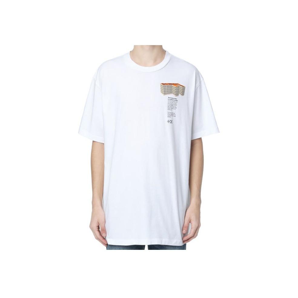 Off-White SS20 Rationalism Logo Print T-Shirt Men Tops White OMAA038R201850070188