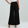 Women's Fashion Color Elastic Waist High Waist Micro-pants Loose Casual Pants With Pockets