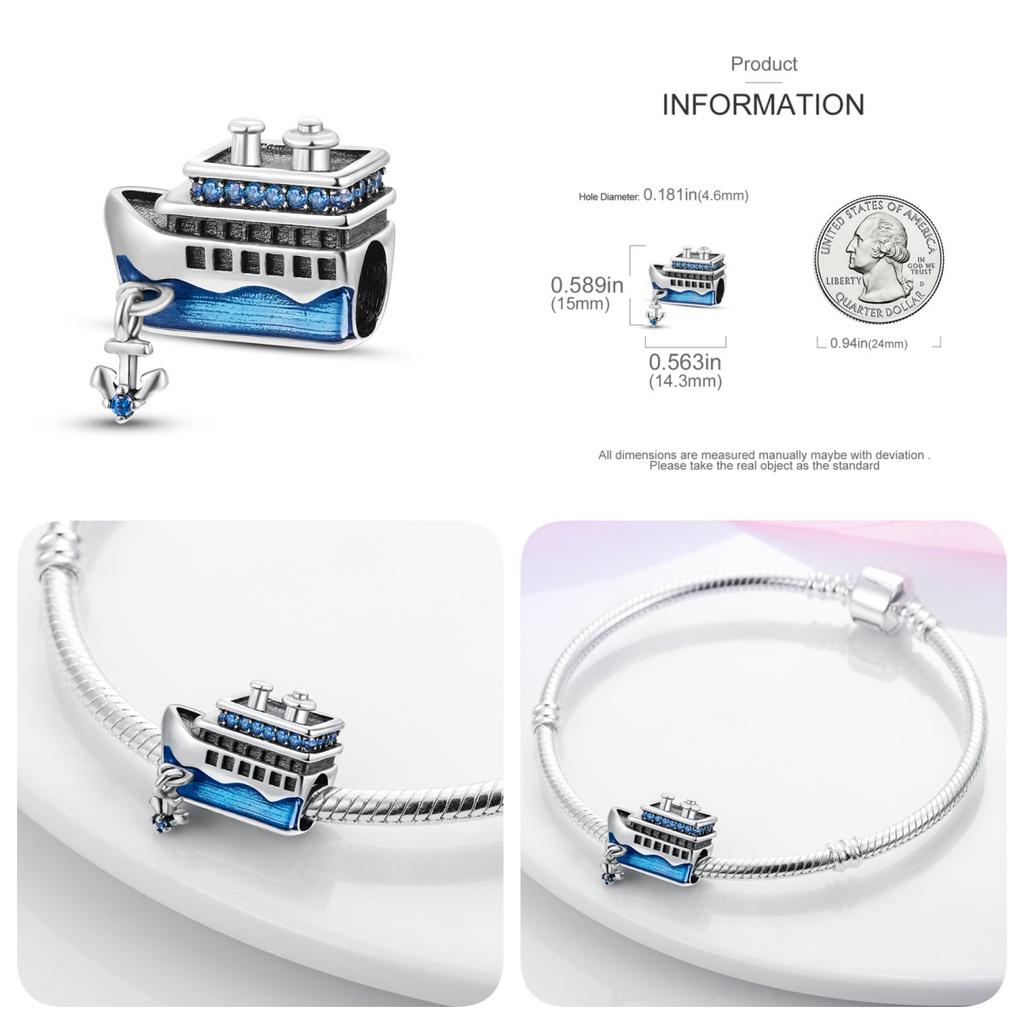 Compatible With Pand 3mm Authentic Bracelets Landmark Building Collection Charm Ideal For Women Jewellery Do It Yourself Bead Charms New Items