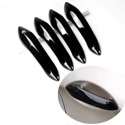 Protection de Poignée de Porte Extérieure de Voiture en Fibre de Carbone ABS Noir Pour BMW Série 5 6 7 F07 F10 F11 F06 F12 F13 F01 F02 F03 F04