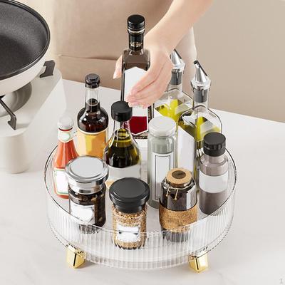 Obrotowy Pojemnik Kuchenny Stojak na Przyprawy Wielofunkcyjny Gramofon Taca do Serwowania Organizer na Kosmetyki dla