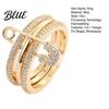 Rhinestone Jewelry Women Detachable Ring 3 in 1 Design Pin