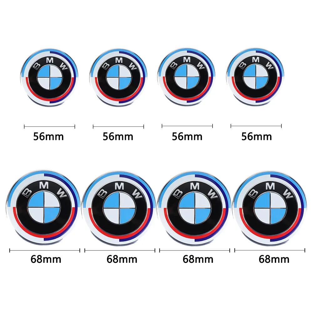 56/68mm Car Wheel Center Covers Hub Caps Auto Badge Hubcaps Replacement for BMW M3 M5 M6 X1 X3 E46 E90 E39 F10 F20 F30 G20 E60 M