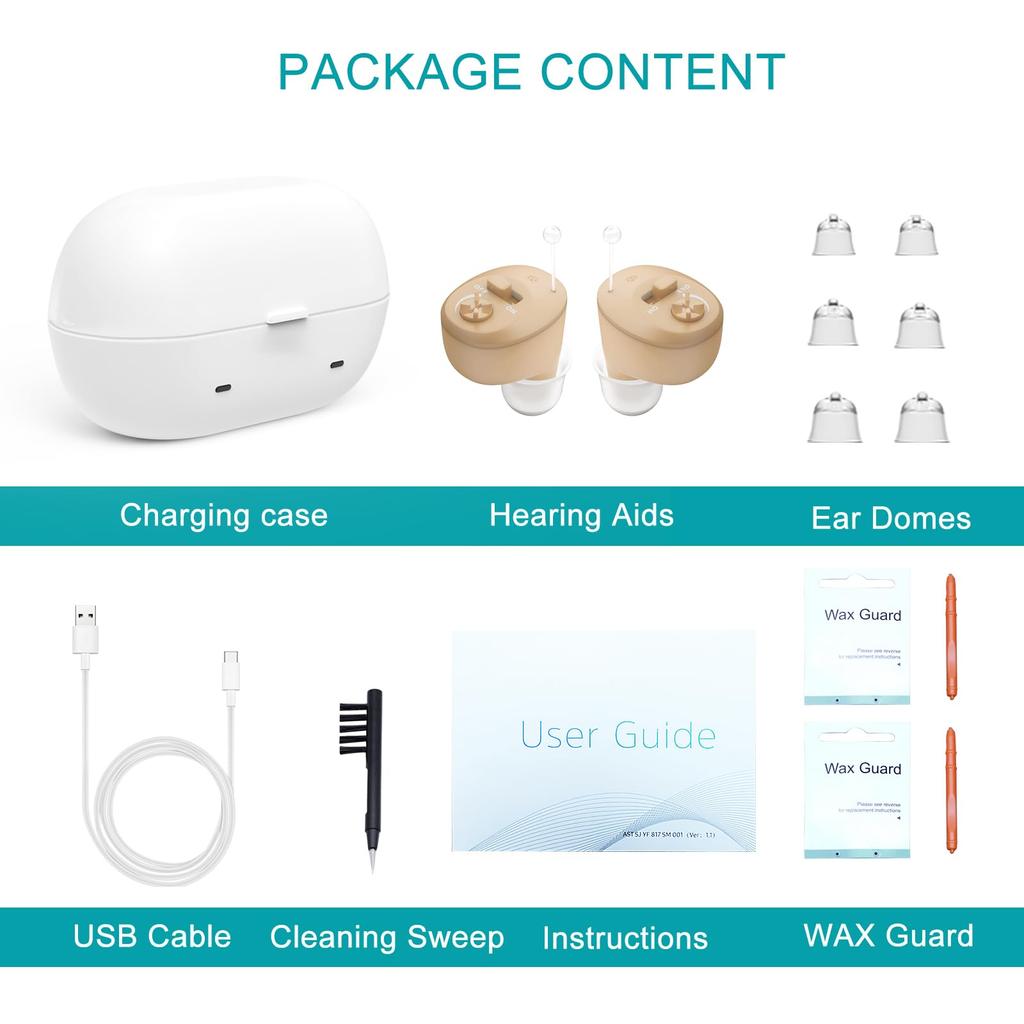 Invisible Digital Rechargeable Hearing Aids Sound Amplifier Hearing Aid Noise Cancelling