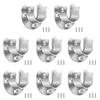 1/4/8Pcs Stainless Steel Closet Rod Holders Strong Load-bearing