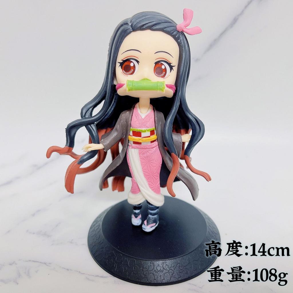 Anime 15cm Dämonentöter Figur Nezuko Tanjirou Zenitsu Inosuke Kyoujurou Giyuu Kawaii Qposket PVC Modell Spielzeug Kinder Geschenk