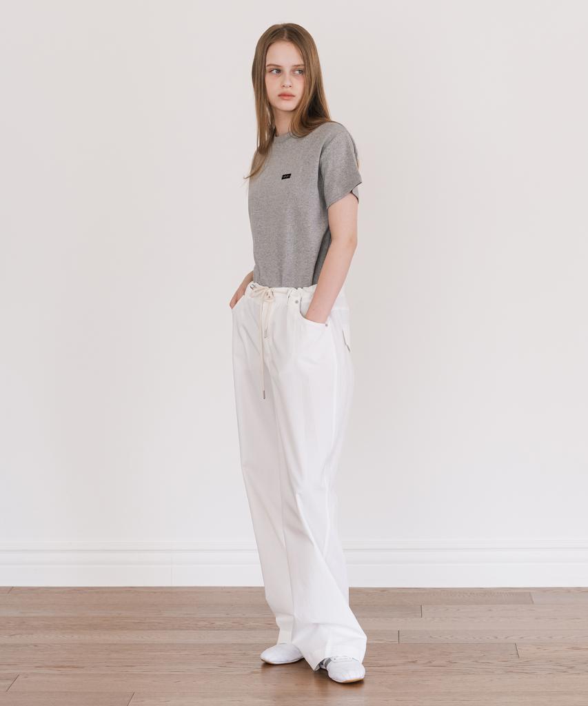 Ingi Active Wide String Cotton Pants Ivory