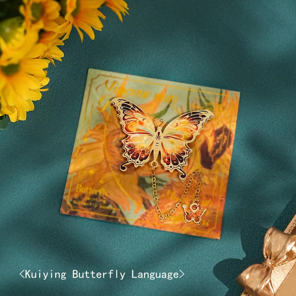Vintage Butterfly Metal Bookmark With Long Tassel Creative Stationery Gift For Book Lovers Readers Teachers Students School Gift