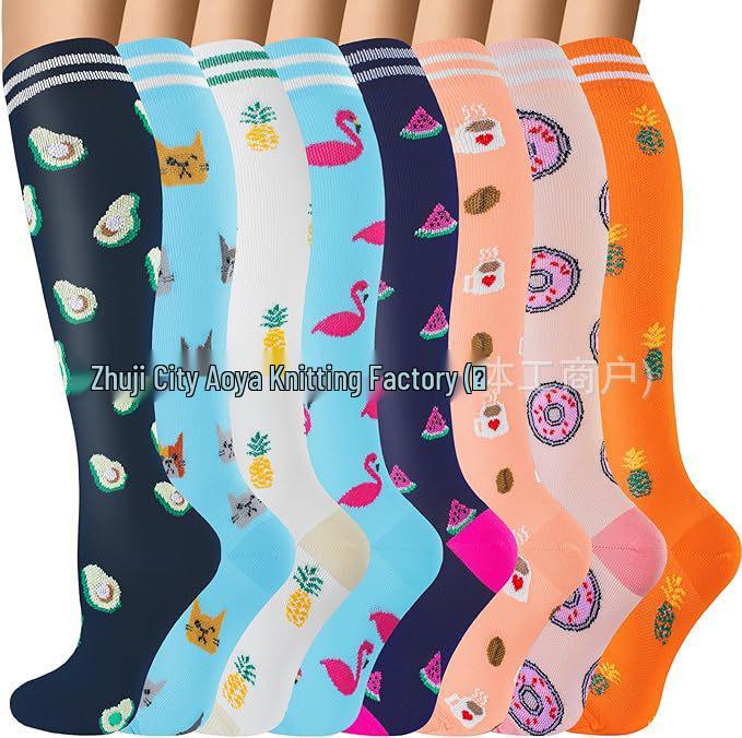 Cross-border Over-the-Knee Compression Yoga & Sport Socks Set