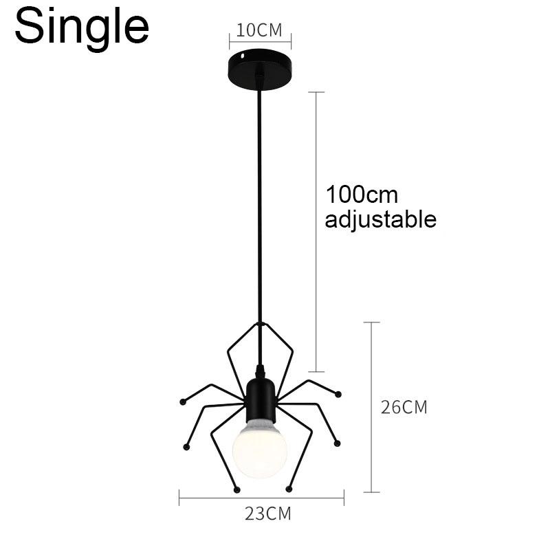 

Креативный подвесной светильник в виде паука, подвесной светильник от насекомых с лампой E27, питание от переменного тока 85-265 В для спальни, столовой, коридора, балкона