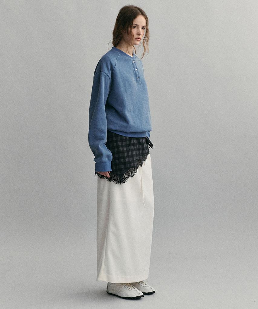 Aubeuawo Velour Soft Skirt (Mist Ivory)