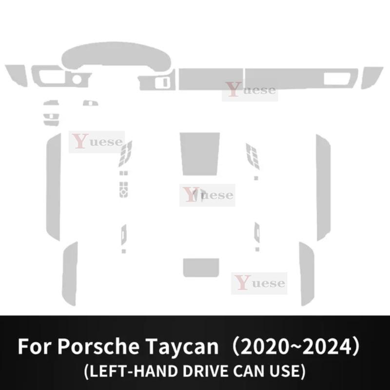 For PORSCHE Taycan -2024 Gearbox Panel Navigation Screen Automotive Interior TPU Protective Film Anti-Scratch Sticker