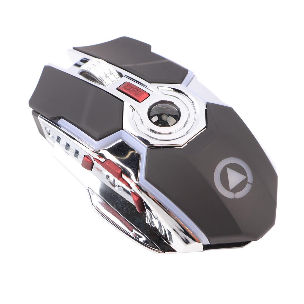 Wireless Mouse USB Receiver Ergonomic Adjustable RGB Backlit Ultra Quiet Office Mouse for Home