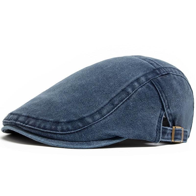 Vintage Washed Hat Men's Forward-Facing Beret Cotton Casual Versatile Distressed Baseball Cap Women's