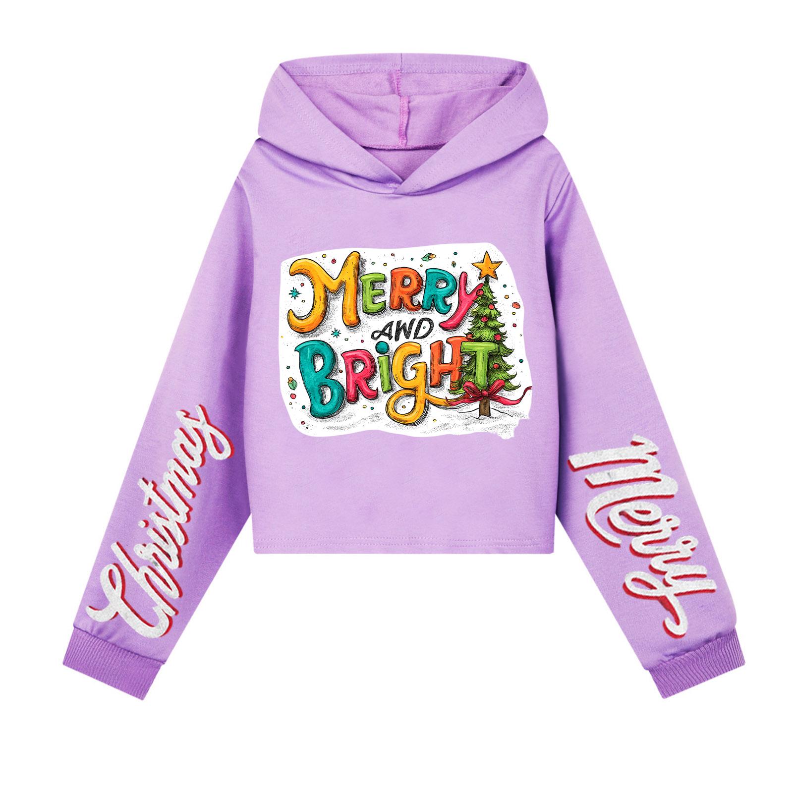 

Детская повседневная модная толстовка с капюшоном и длинными рукавами с рождественским принтом (Без шнурка) 170