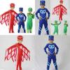 Kostým PJ Masks od Noblekids s barevným overalem Catboye, Owlette a Gekka pro děti