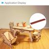 CoCud Dollhouse Flooring, 3.94 Inch Length, Self-Adhesive Wooden Flooring for Miniature Dollhouses, Peel and Stick (Red) - 40 Pieces (For Dollhouse