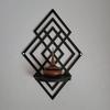 Wooden Wall Mounted Decorative Shelf Geometric Wall Storage Rack Wall Art Wall Decor  Entryway