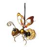 Courtyard Decoration 3d Solar Simulation Outdoor Garden Hanging Ornaments Waterproof Colorful Bee Iron Decoration Pendant