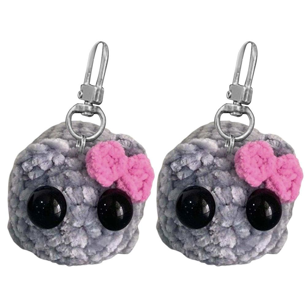 Cute Knitted Sad Hamster Doll Cartoon Knitting Pendant Crochet Sad Hamster Meme Kawaii Girl Hamster Handmade Doll for Kids Gift