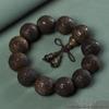 Dark Wood 2.0 Personalized Ethnic Style Buddhist Prayer Beads Bracelet for Men and Women with Carved Lettering