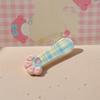 Girl Hairpin Plaid Pattern Cat Paw Shape Hair Clips Stable Clamping Force