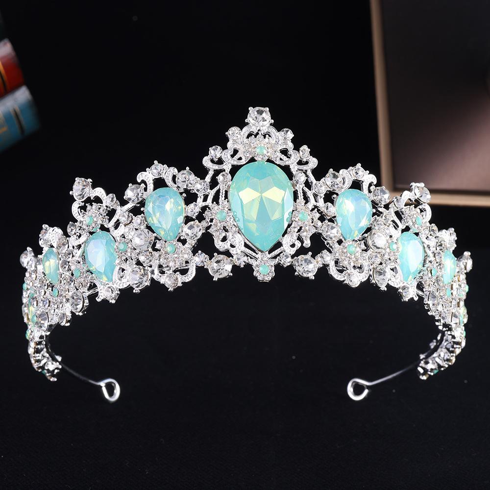 DIEZI Baroque Vintage Crystal Tiara Crown For Women Wedding Party New Vintage Queen Bridal Bride Hair Dress Accessories