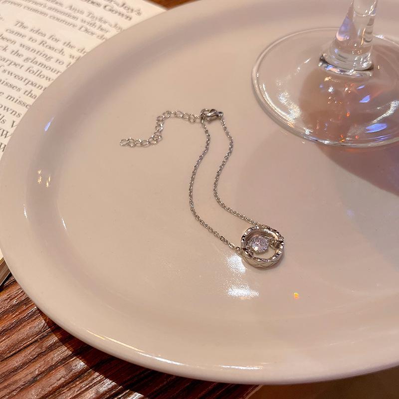 

Элегантный цирконовый браслет для женщин - Высококлассный, блестящий, универсальный и модный браслет в холодном стиле