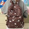 Schoolbag Cartoon Cute Printed Backpack Bag High Value Retro Leopard Print Backpack Korean Junior and High School Students Lightweight Schoolbag