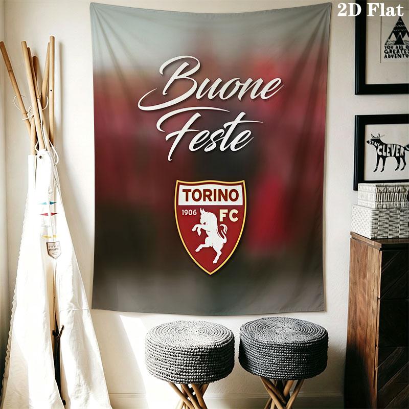 Torino F.C Wall Hanging Printed Fabric Blanket Decorative Tapestries for Bedroom Living Room Home Decor