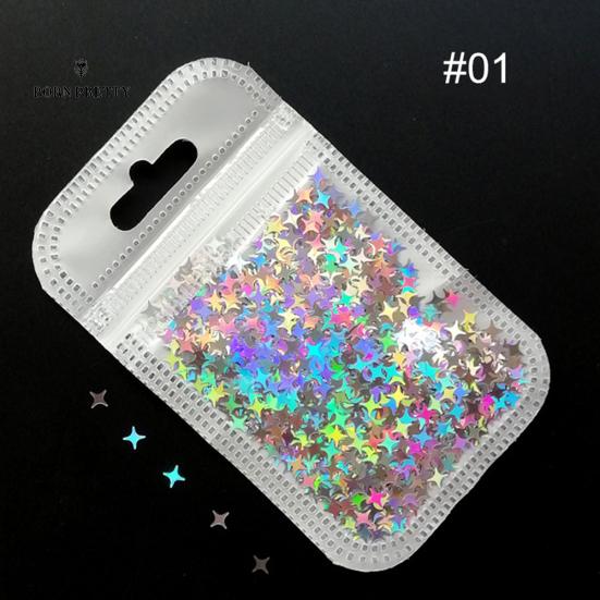 TOROKOM Nagelfolien-Set – 12 Packungen Flocken, Gold, Silber, Glitzer Für Gelnägel Und Nageldesign