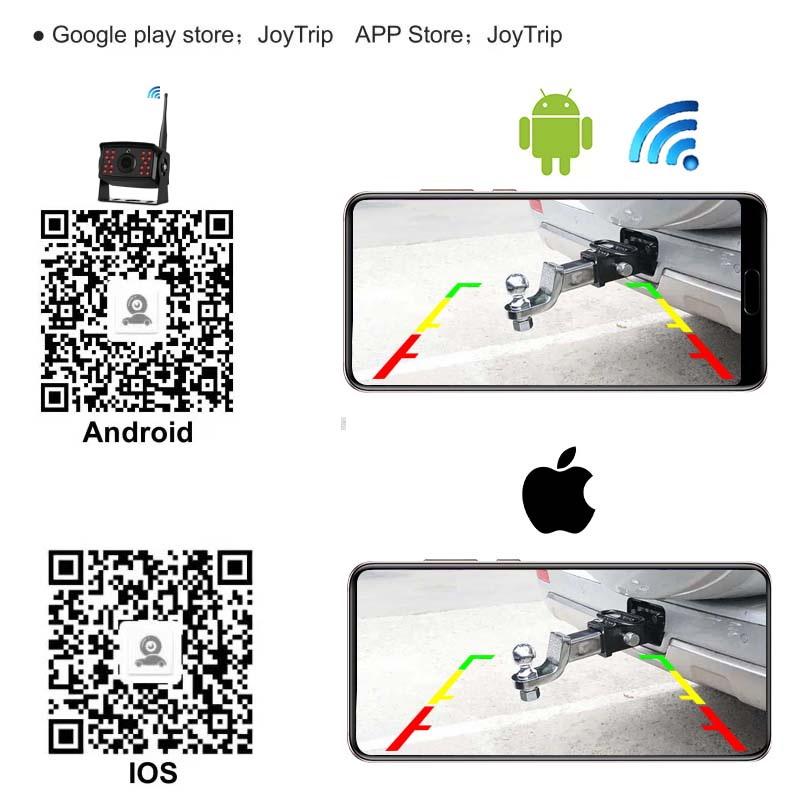 WiFi HD Wireless Night Vision Vehicle Backup Camera Bus Van Truck RV Car DVR Front Rear View Camera For IOS and Android Phone