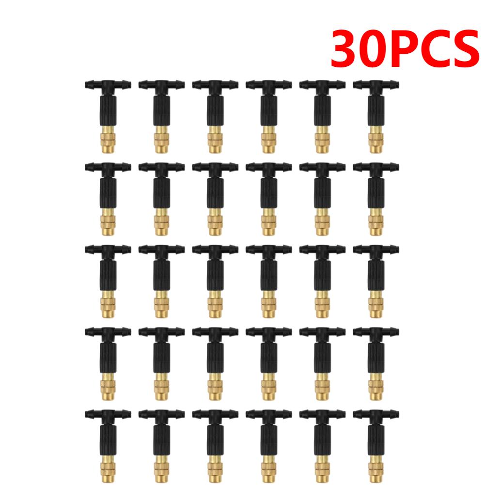 5-100PCS Misting Brass Nozzle 4/7 Dripper Drip Head Garden Irrigation Watering Atomizer Nozzles Adjustable Garden Sprinkler Head