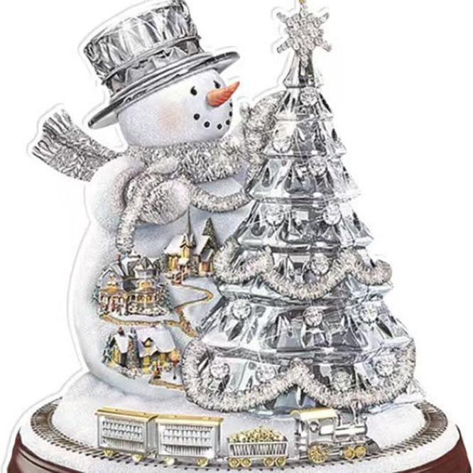 Christmas Snow Village House Ornament Log Cabin Tree Hanging Decoration Acrylic Pendant for Home Party Car Decor