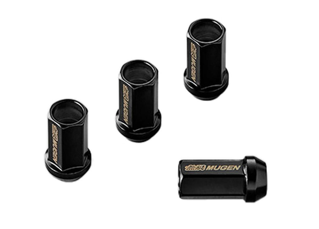 MUGEN (MUGEN) / 08183-XG8-K0S0-BL Racing Nuts, Through-Type, Black, Pack of 4, Part Number: 08183-XG8-K0S0-BL