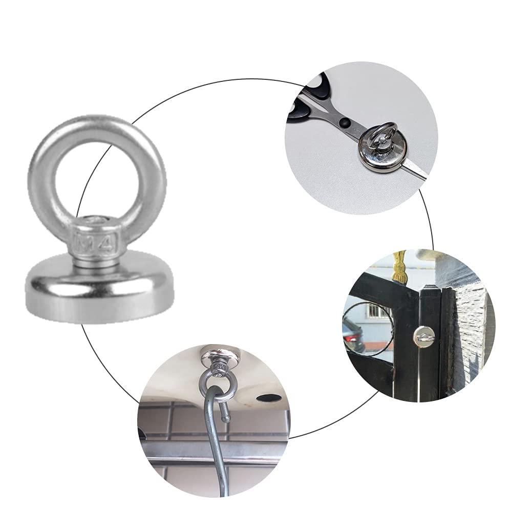 MAGHUNT of Strong Magnetic 20mm 12kg Vertical Load for Kitchen Mounting [Set 10] Hooks, Diameter, Capacity, Storage, Office/Business/Bathroom/Outdoor