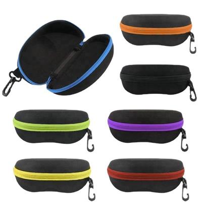 Portable Sunglasses Box Oxford Cloth Hard Eva Zippered Eyeglasses Case With Carabiner Glasses Protector Case Holder