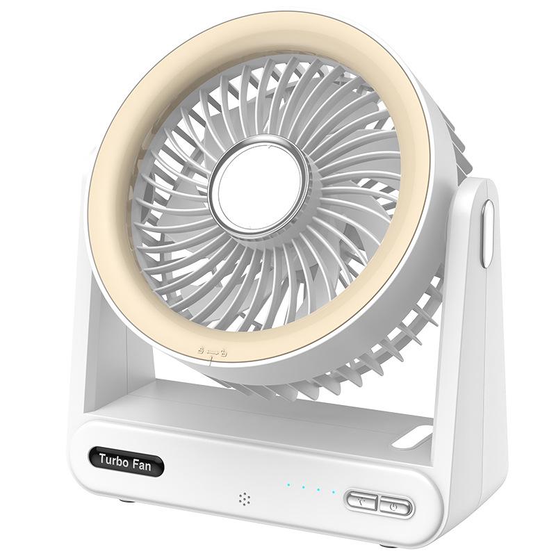 

Rechargeable USB Desktop Fan with Voice Control, Timer, Light & Portable for Outdoor Camping Rechargeable - 2000mAh Battery абрикосовый