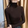 Autumn and Winter New Double-sided Bottoming Shirt Women's Turtleneck Inner with Foreign-style Shirt Thickened Warm Versatile Top