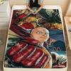 One-Punch Man Warm Soft Flannel Blanket Printed Pattern for Home Sofa Bed Chair Comfortable Travel Picnic Throw -xia35