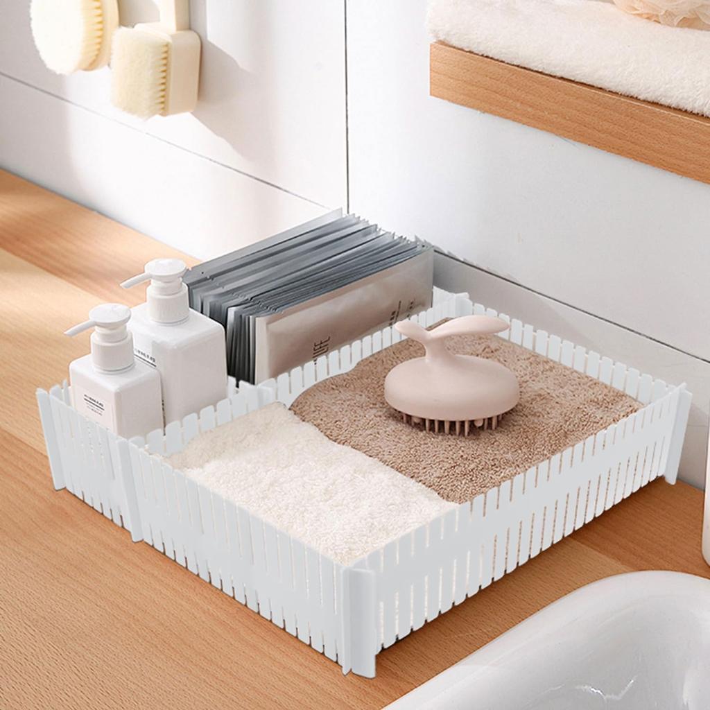 SaveSooo Drawer 12 with 15 Fixing Cuttable and Highly Stable Dividers for Storage In and Other Storage Ideal for Organizing Small Dividers, Pieces,