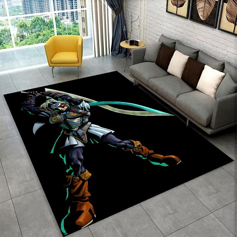 Classic Game Z-Zelda Cartoon Link Carpet Rug for Playroom Bedroom Living Room Sofa Home Decor,kid Area Rug Non-slip Floor Mat