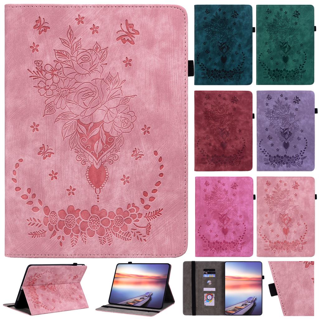 For Samsung Galaxy Tab A11 8.7 Inch SM-X130 SM-X135N 2025 Rose Flower Case Tab A9 8.7 2023 SM-X110 SM-X115 Tablet Cover