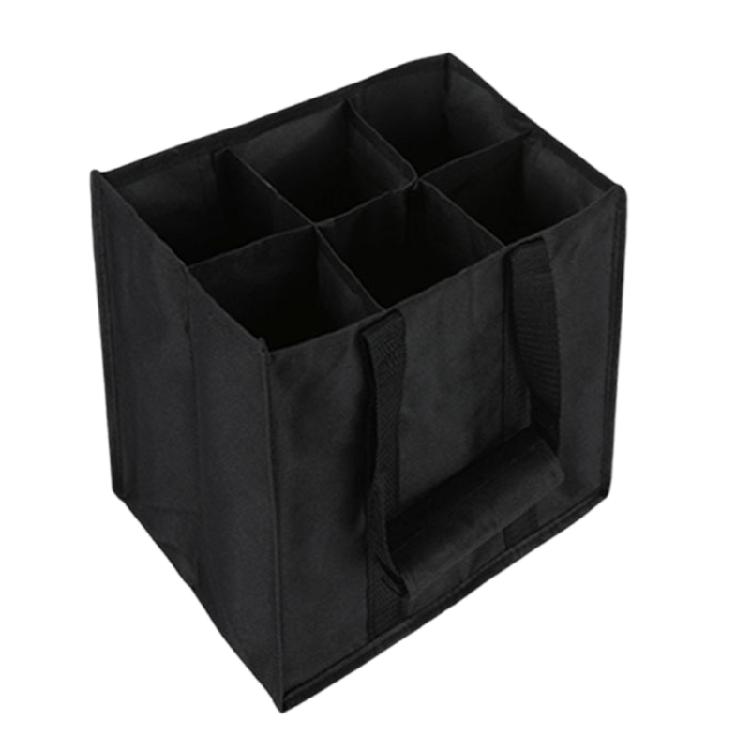 Kompakte 6-Flaschen-Organizer mit verstärkten Griffen, tragbare, strapazierfähige Stoff-Getränketragetasche für Familienfeiern