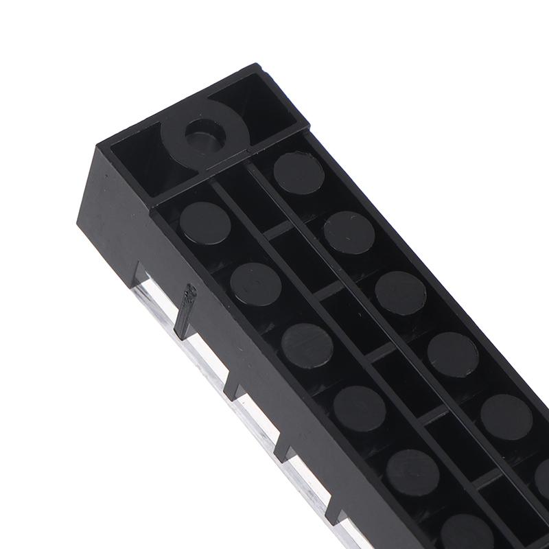 1Pcs Dual Row Barrier Screw Terminal Block Wire Connector 15A 600V For Tb Series 3 4 5 6 8 10 12 15 Positions Ways