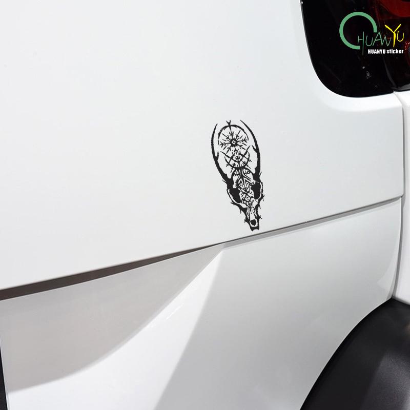 Retro sheep head car body scratch cover decoration car sticker, car, electric car, motorcycle reflective sticker.