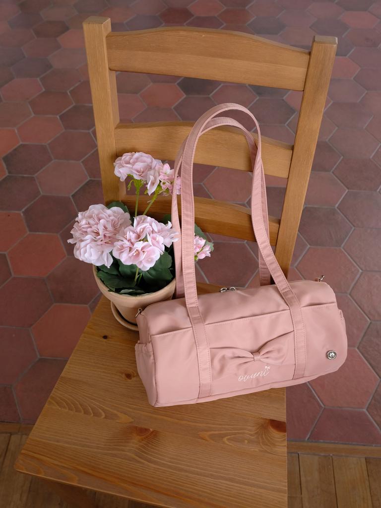 Ovuni Fluffy Ribbon Bag_Rose Pink