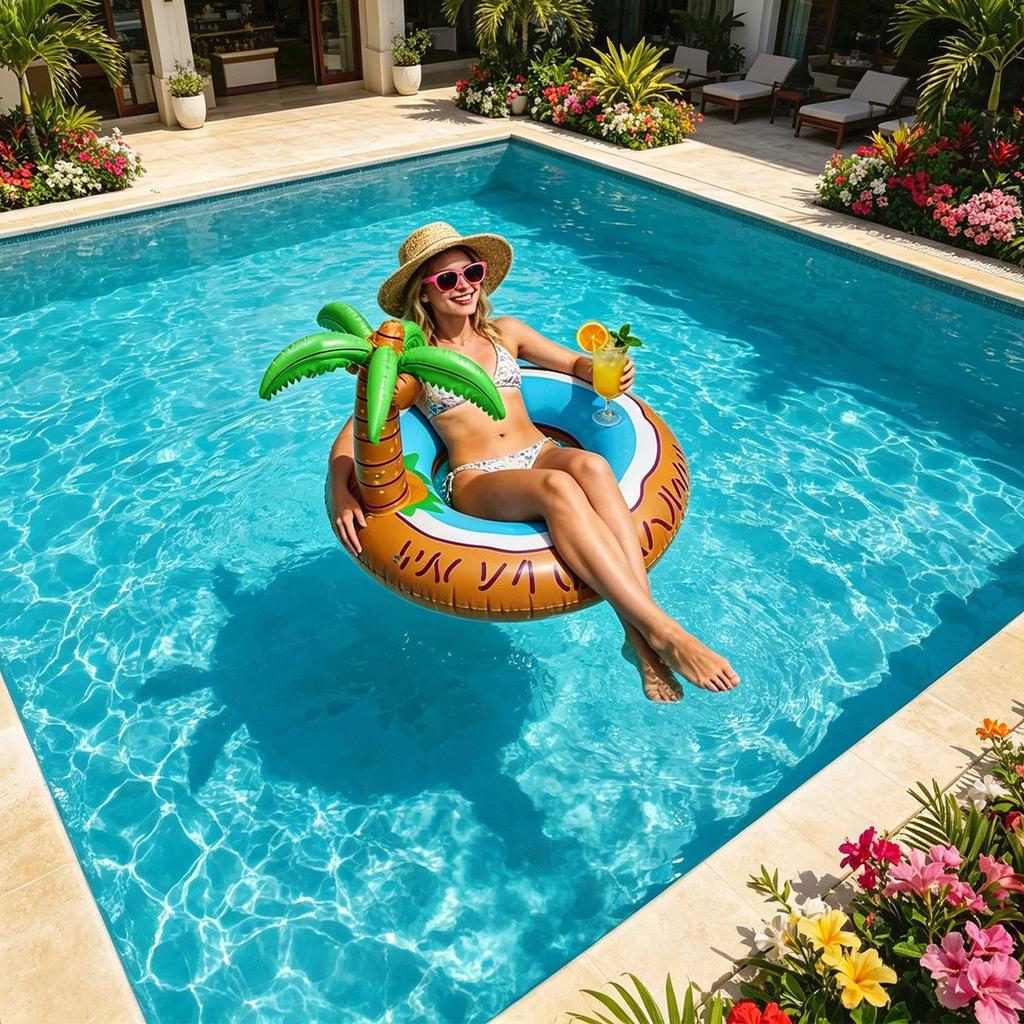120cm Adult Inflatable Water Float, Suitable For Vacations, Parties Swimming Ring, And Swimming Pool Chair
