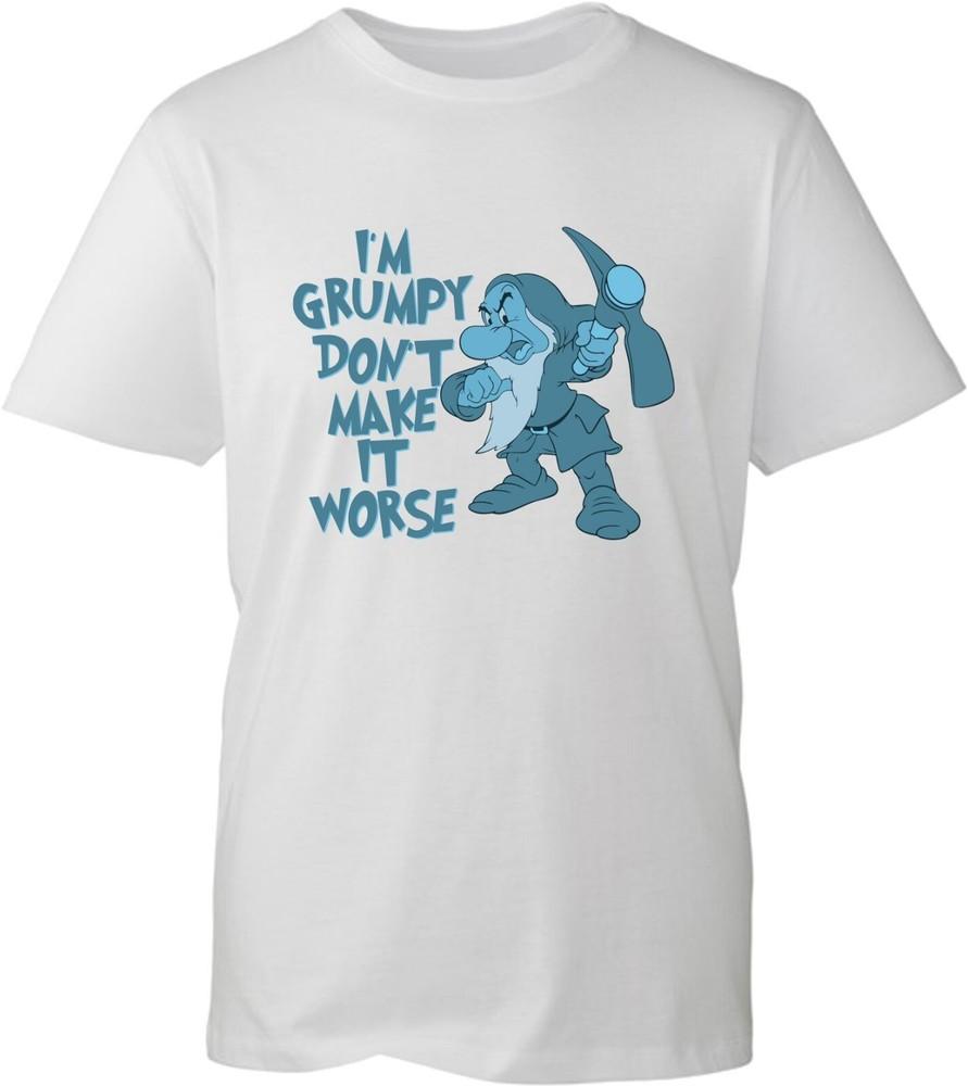 Im Grumpy Dwarf Meme Funny Tshirt Cartoon Lovers Inspired Grumpy Mood Gift Top S