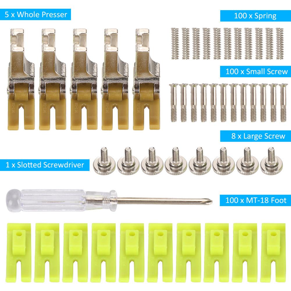 Bias Binder Foot Snap On MT18 DoubleDeck Sewing Machine Plastic Presser Clip On with Spring